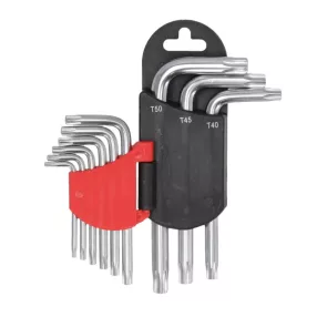 DEDRA rövid Torx kulcskészlet T10-T50 9db