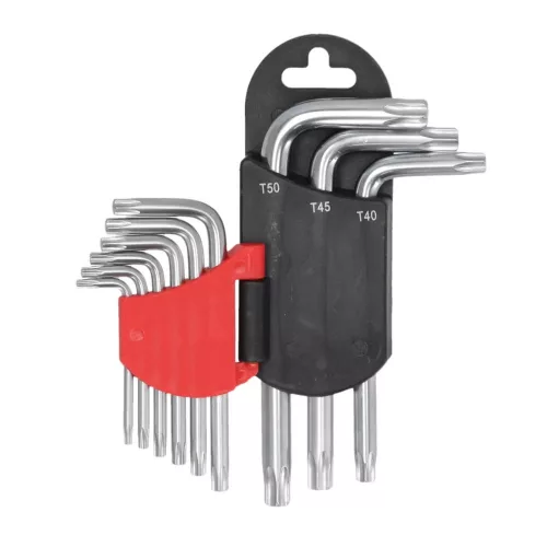 DEDRA rövid Torx kulcskészlet T10-T50 9db