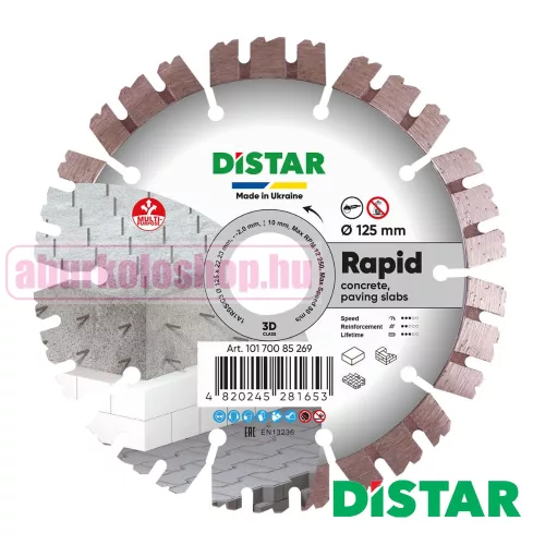 Distar Rapid Pro gyémánttárcsa 125 x 2,0 x 10 mm