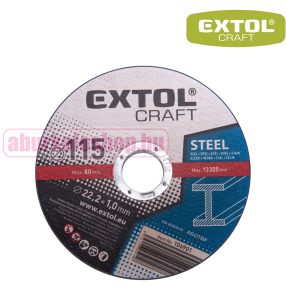 EXTOL acélvágó tárcsa 115 x 1,0 x 22,2