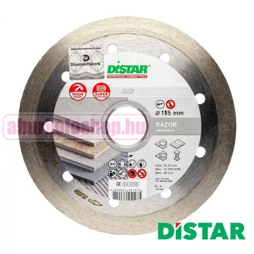 Distar Razor gyémánttárcsa 115 x 1,6 x 10 mm