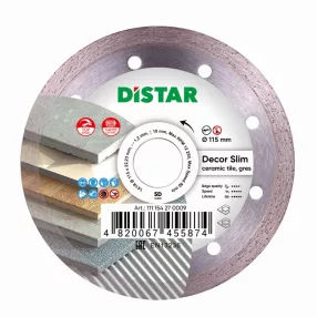 Distar Decor Slim gyémánttárcsa 115 x 1,2 x 8 mm