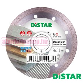 Distar Decor Slim gyémánttárcsa 125 x 1,2 x 8 mm