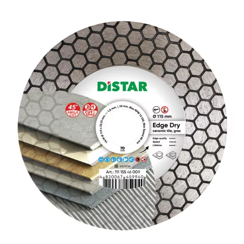 Distar Edge Dry gyémánttárcsa 115 x 1,6 x 25 mm