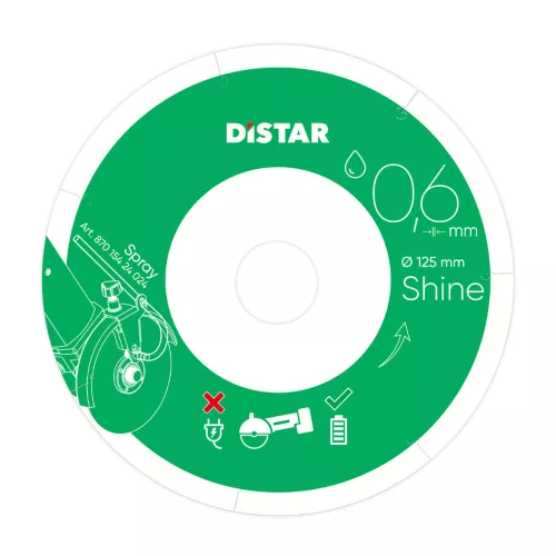 Distar Shine Ultra vékony gyémánttárcsa 125 x 0,6 x 6 mm