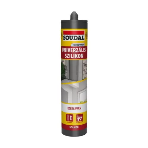 Soudal univerzális ecetsavas szilikon, átlátszó 280 ml