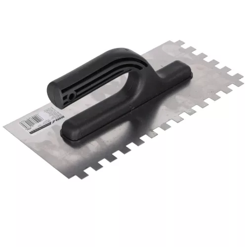 DEDRA rozsdamentes fogazott simító 270×130 mm 10 mm fogazással