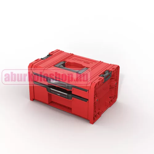 QBRICK SYSTEM PRO Drawer 2 Toolbox 2.0 Expert Red Ultra HD Custom fiókos szerszámosláda