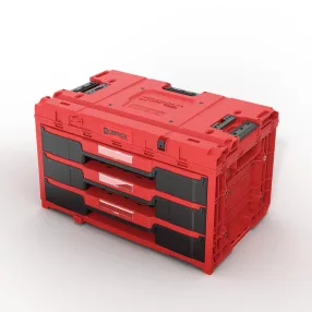   QBRICK SYSTEM ONE Drawer 3 Toolbox 2.0 Red Ultra HD fiókos szerszámosláda