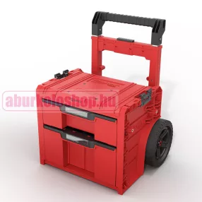  QBRICK SYSTEM PRO Cart 2.0 Plus Drawer 2 Red Ultra HD Custom gurulós fiókos szerszámosláda