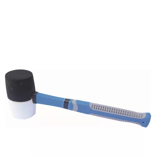 BAUTOOL gumikalapács, fekete-fehér, soft fém nyéllel 60 mm