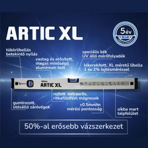 ARTIC XL mágneses vízmérték 100 cm
