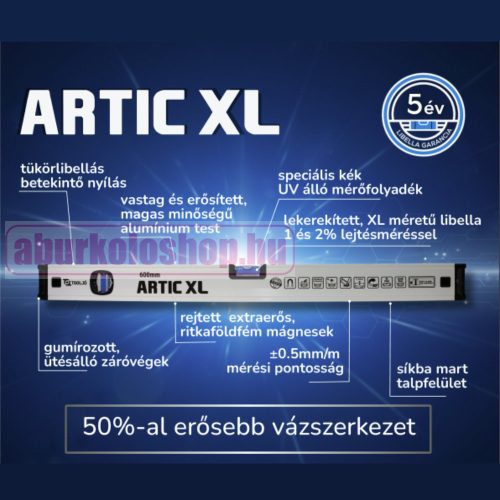 ARTIC XL mágneses vízmérték 150 cm