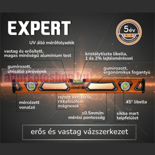 EXPERT mágneses vízmérték 100 cm