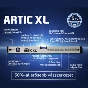 ARTIC XL mágneses vízmérték 23 cm