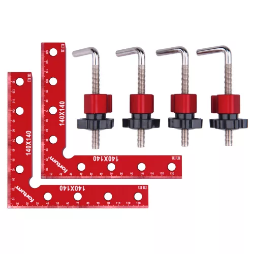 FORTUM derékszög szorító 140 × 140 mm, ALU, 2 db