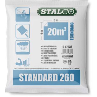 Takarófolia 4 x 5 m, LDPE, 300 g, standard STALCO