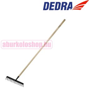 DEDRA 16 fogas megerősített gereblye 132 cm nyéllel