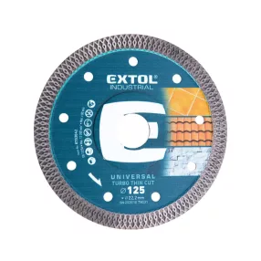   EXTOL Turbo gyémánt vágókorong extra vékony 125 × 22,2 mm