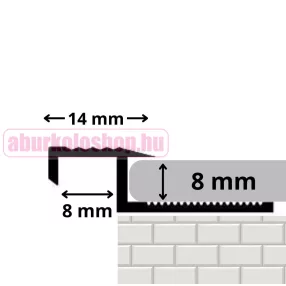   RODELUX alumínium lépcső élvédő profil 8mm natúr 250 cm