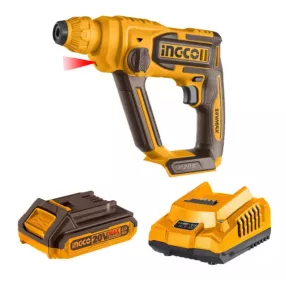   INGCO P20S 20V akkus kombikalapács 1,5 J, SDS-Plus, 2,0 Ah akkuval és töltővel