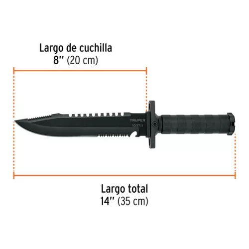 Taktikai vadászkés 35cm TRUPER (cta-8m)