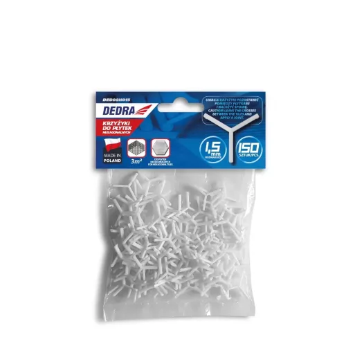 DEDRA hatszögletű fugakereszt 1,5 mm 150 db