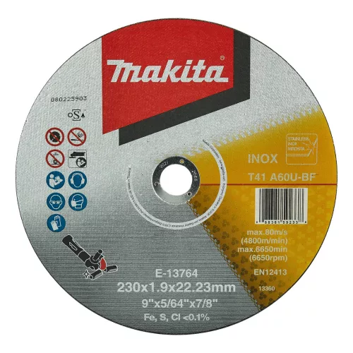 Makita inoxvágó tárcsa 230x1,9mm A60U-BF (E-13764)