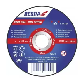 DEDRA vágókorong acélhoz 115x1,0x22,2mm