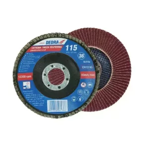   DEDRA lamellás csiszolótárcsa 115 mm P36 durva szemcseméret