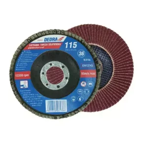   DEDRA lamellás csiszolótárcsa 115 mm P120 finom szemcseméret
