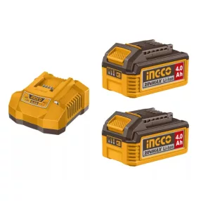 INGCO P20S 20V akkumulátor- és töltőkészlet 2 × 4,0 Ah