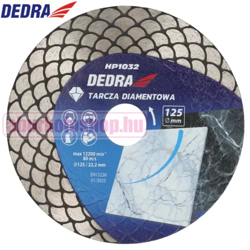 DEDRA gyémánt vágótárcsa halpikkelyes szegmenssel 125 mm