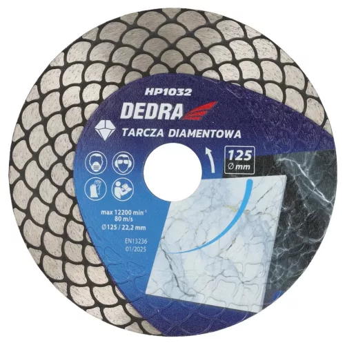 DEDRA gyémánt vágótárcsa halpikkelyes szegmenssel 125 mm