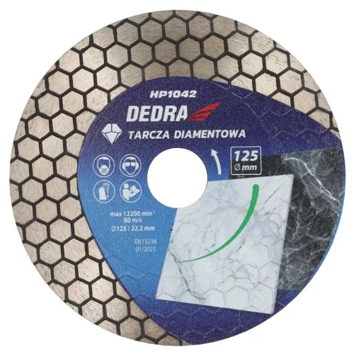 DEDRA gyémánt vágótárcsa méhsejt szegmenssel 125 mm