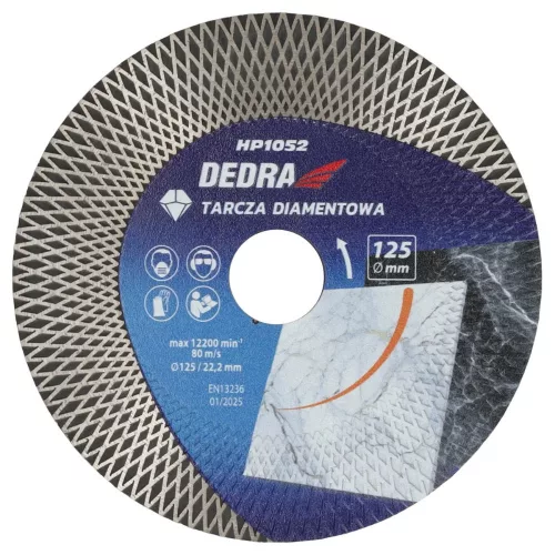 DEDRA gyémánt vágótárcsa rombusz szegmenssel 125 mm