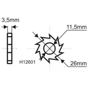 DEDRA tartalékpenge H1260 géphez 16 db/cs