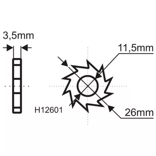 DEDRA tartalékpenge H1260 géphez 16 db/cs