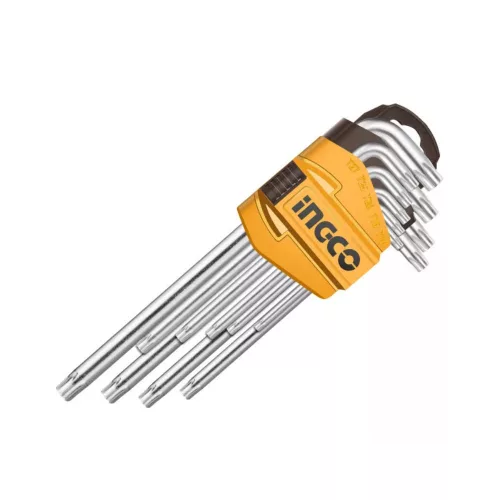 INGCO Torx kulcs készlet 9 részes, T10–T50, S2
