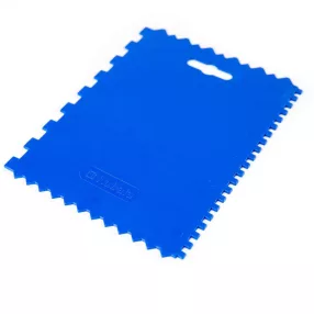 KUBALA univerzális műanyag fogazott spatulya 175x130 mm