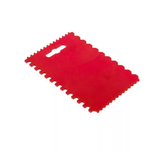 KUBALA univerzális műanyag fogazott spatulya 90 x 135 mm