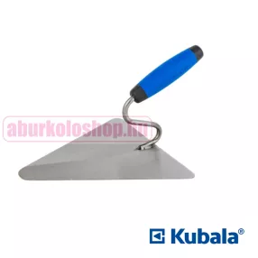 KUBALA háromszög kőműveskanál puha nyéllel 220x215 mm