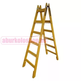 Erősített fa festőlétra, 6 fokos