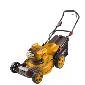   INGCO akkus fűnyíró 460 mm 2×20 V szénkefementes (2×5,0 Ah akkumulátorral és dupla töltővel)