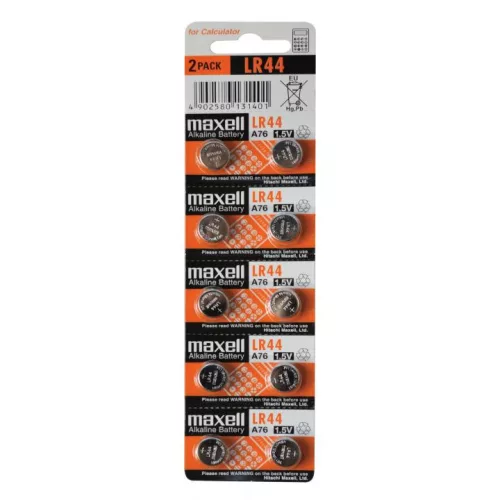 Gombelem 1,5V (LR44) alkáli, 2 db/cs Maxell