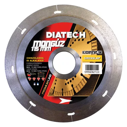 Diatech Mongúz gyémánttárcsa 115 mm MG115