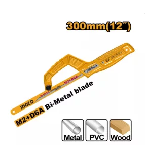 INGCO kézi fémfűrész bimetál fűrészlappal, 300 mm