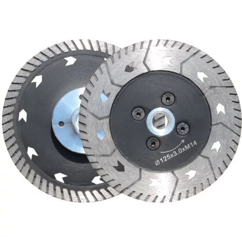 Diatech gránit vágó- és csiszoló tárcsa, flanssal 125mm MVCSTF125G