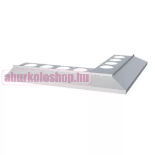 RODELUX alumínium terasz vízvető külső sarokprofil 8 mm 45x45 mm natúr