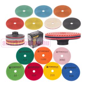   Powermat gyémánt csiszoló és polírozó korong készlet greshez 100 mm M14
